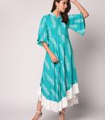 Blue printed Cotton kurti