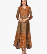 Green printed viscose kurti