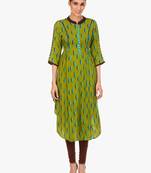 Green printed viscose kurti