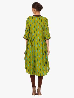 Green printed viscose kurti 4