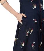 Black printed viscose ethnic-kurtis