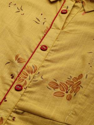 Mustard printed viscose ethnic-kurtis 2