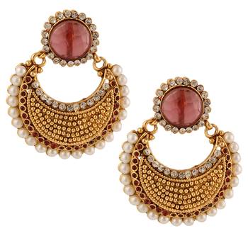 Pink chandbali 1