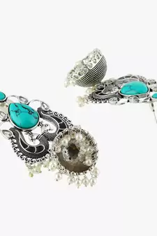 Silver Jhumkas