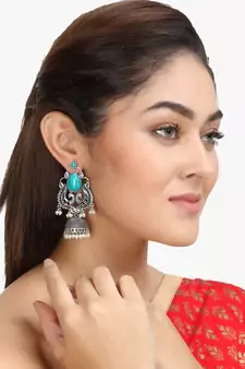 Silver Jhumkas