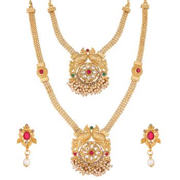 Multicolor diamond necklace-sets 2