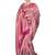 Pink printed art silk saree with blouse