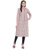 Multicolor printed cotton long-kurtis