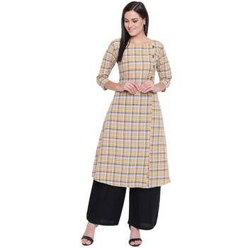 Multicolor printed cotton long-kurtis 1