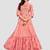 Women's Pink Cotton Anarkali Kurti