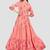 Women's Pink Cotton Anarkali Kurti