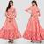 Women's Pink Cotton Anarkali Kurti