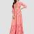 Women's Pink Cotton Anarkali Kurti