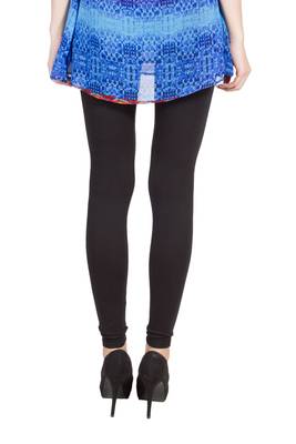 Black plain cotton leggings 3