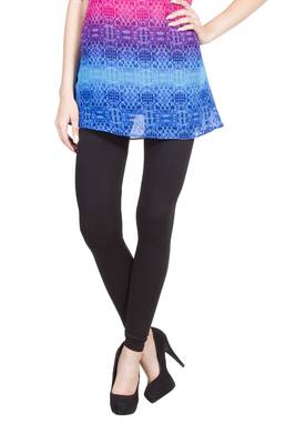 Black plain cotton leggings 5