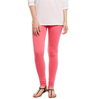 Pink plain cotton leggings 2