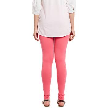 Pink plain cotton leggings 3