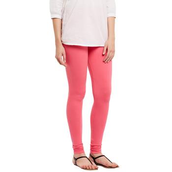 Pink plain cotton leggings 5
