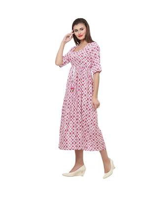 Diamond Print Flare Dress 1
