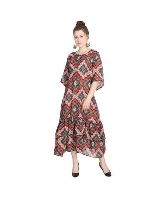 Digital Flare Kurti with slip 1
