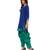 Women's Blue & Green Printed Readymade Salwar Suit Set