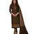 Women's Coffee Brown & Beige Cotton Printed Unstitch Dress Material With Dupatta