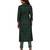 Women's Bottle Green Cotton Printed Unstitch Dress Material With Dupatta