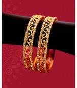 Set of 2 Bangles and Bracelets with American Diamonds