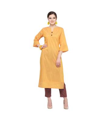 green Elora Cotton Silk Solid Kurti for Women 1