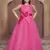 pink embroidered polyester kids girl gowns