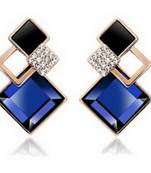 Blue Trendy Fashion Studs Party Danglers