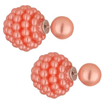 Pink Double Sided Fancy Trendy studs 1