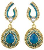 Blue Meenakari Mughal danglers-drops