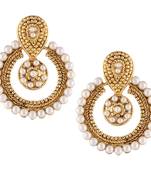 White Pearl Chandbali Bestseller Earrings danglers-drops