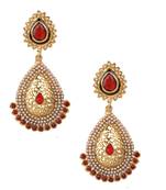 Maroon danglers-drops