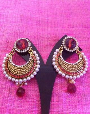 Pink chandbali 1
