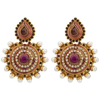Purple chandbali 1
