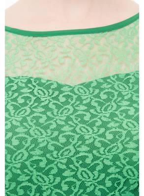 Green plain georgette maxi-dresses 4