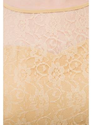 Beige plain georgette maxi-dresses 4