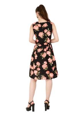 Women's Crepe MultiColour Casual Mini Dress 3
