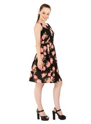 Women's Crepe MultiColour Casual Mini Dress 5