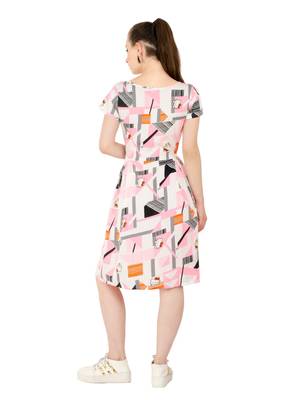 Women's Crepe MultiColour Casual Mini Dress 3