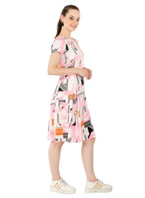Women's Crepe MultiColour Casual Mini Dress 5