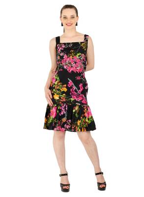 Women's Crepe MultiColour Casual Mini Dress 1