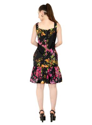 Women's Crepe MultiColour Casual Mini Dress 3