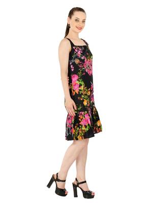 Women's Crepe MultiColour Casual Mini Dress 5