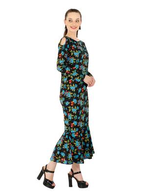 Women's Crepe MultiColour Casual Dress 5