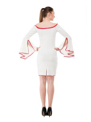 Women's Off-White A-Line Knee Dress 3