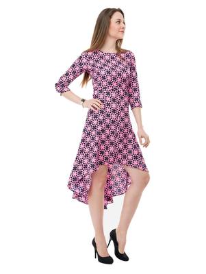 Women's Multi-Coloured A-Line Knee Dress 2