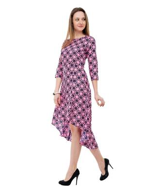 Women's Multi-Coloured A-Line Knee Dress 5
